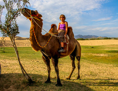 Camel riding in Elsentasarkhai