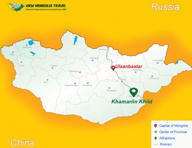 Khamaryn khiid map