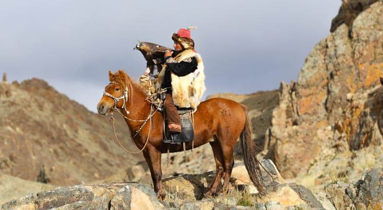 Mongolia eagle hunter