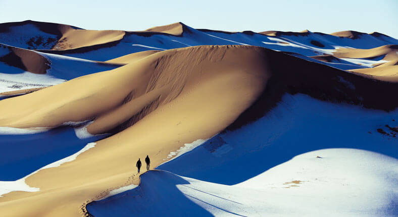 Gobi desert winter travel