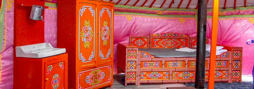 traditional yurt inside